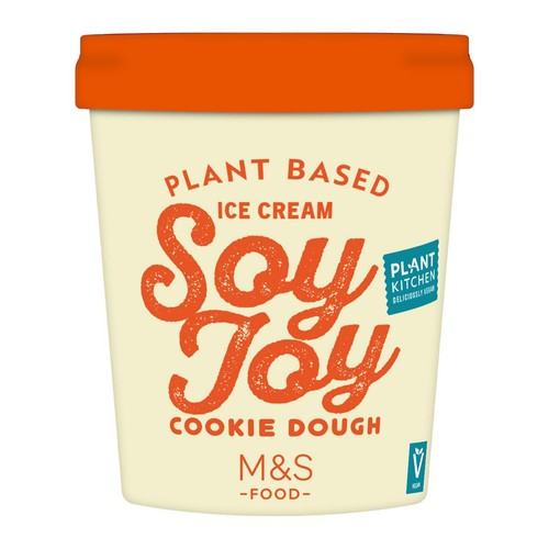 M&S Plant Kitchen Vanilla Soy Joy Cookie Dough Ice Cream