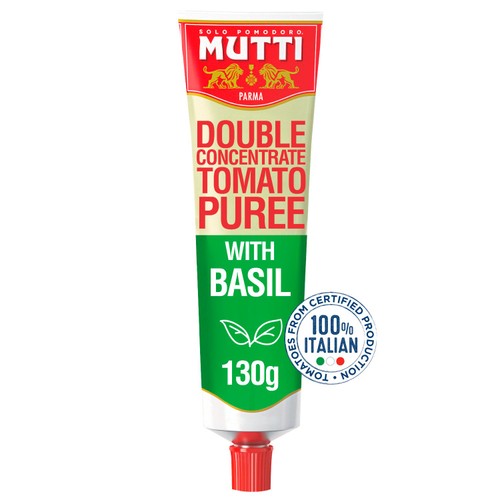 Mutti Double Concentrate Tomato Puree with Basil