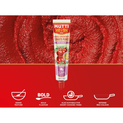 Mutti Double Concentrate Tomato Puree with Garlic thumbnail 3