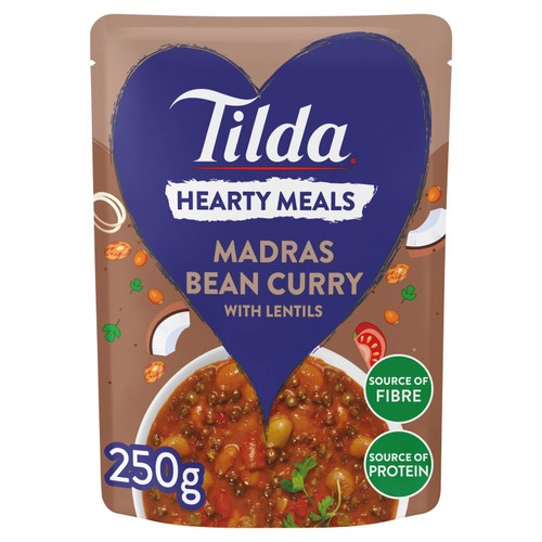 Tilda Hearty Meals Madras Bean Curry Pulses and Vegetables