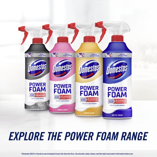 Domestos Bleach Foam Toilet and Bathroom Pine Fresh thumbnail 6