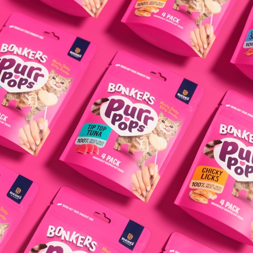 BONKERS Purrpops Freeze Dried Tuna Flavoured Lollipop Cat Treats thumbnail 8