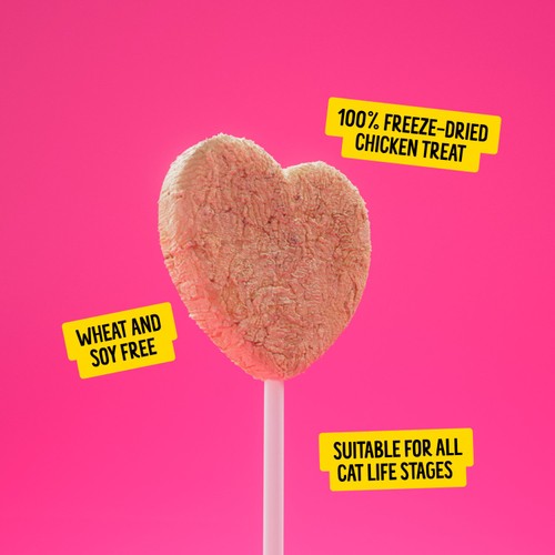 BONKERS Purrpops Freeze Dried Chicken Flavoured Lollipop Cat Treats thumbnail 3