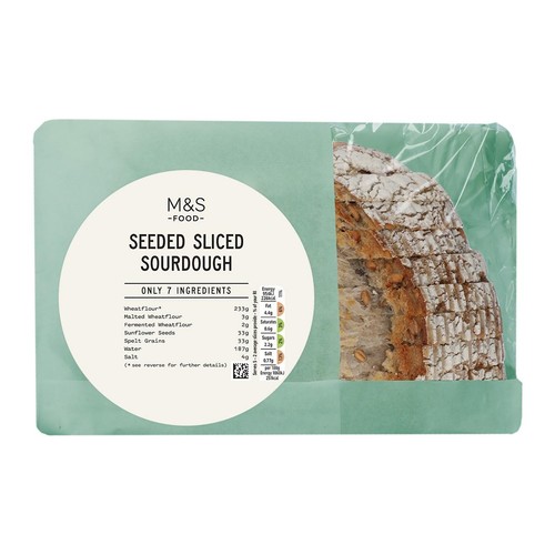 M&S Only 7 Ingredients Seeded Sliced Sourdough thumbnail 2