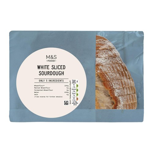 M&S Only 5 Ingredients White Sliced Sourdough thumbnail 2