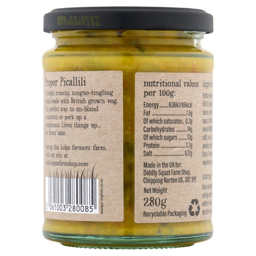 Diddly Squat Farm Proper Piccalilli Chutney thumbnail 3