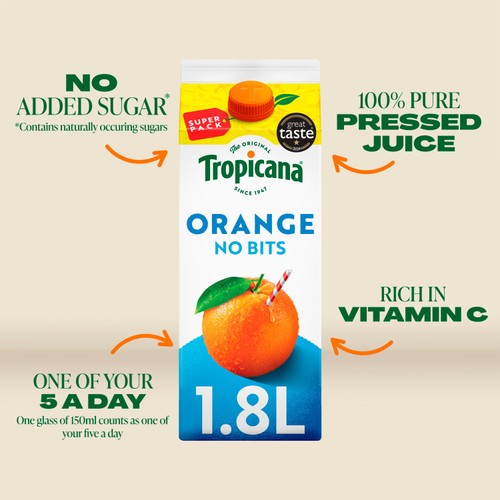 Tropicana Pure Smooth Orange Fruit Juice thumbnail 4