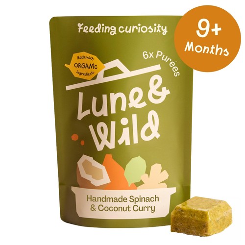 Lune & Wild Handmade Spinach & Coconut Curry Baby Purees 9+ months