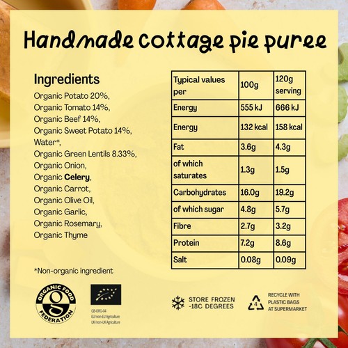 Lune & Wild Handmade Cottage Pie Baby Purees 6+ Months thumbnail 4