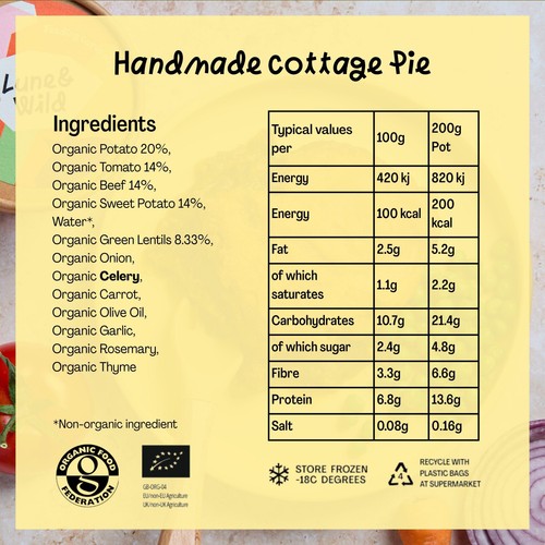 Lune & Wild Handmade Cottage Pie Toddler Meal 1-4 years thumbnail 4