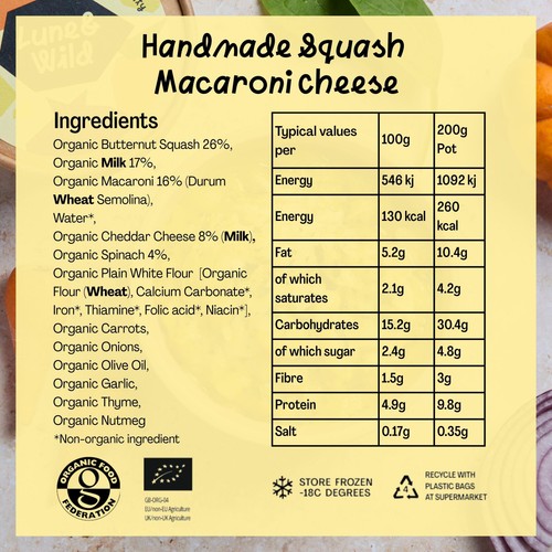 Lune & Wild Handmade Squash Macaroni Cheese Toddler Meal 1-4 years thumbnail 4
