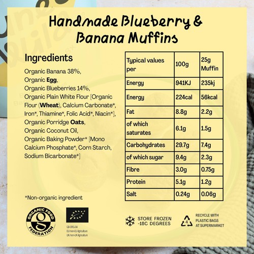 Lune & Wild Handmade Blueberry & Banana Muffins 9+ months thumbnail 4
