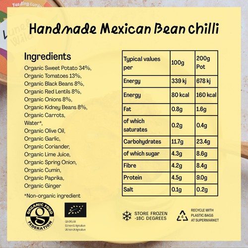Lune & Wild Handmade Mexican Bean Chilli Toddler Meal 1-4 years thumbnail 4