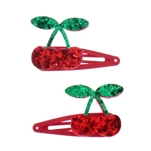 Rex London Glitter Hair Clips Cherry thumbnail 2