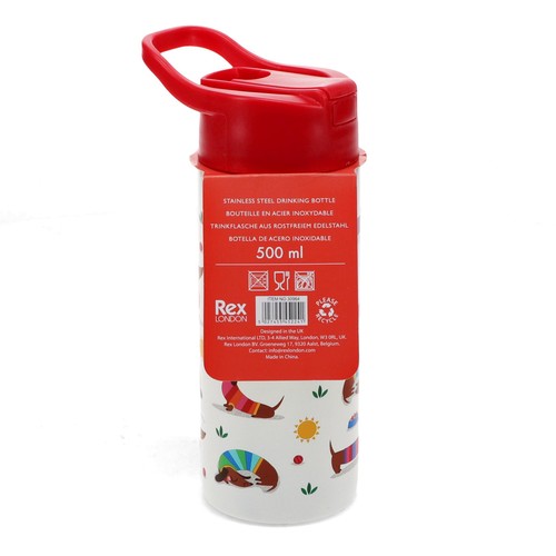 Rex London Stainless Steel Sunny Sausage Dog Bottle 500ml thumbnail 4