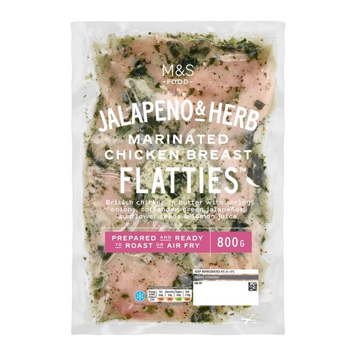 M&S Jalapeno & Herb Chicken Breast Flatties thumbnail 2