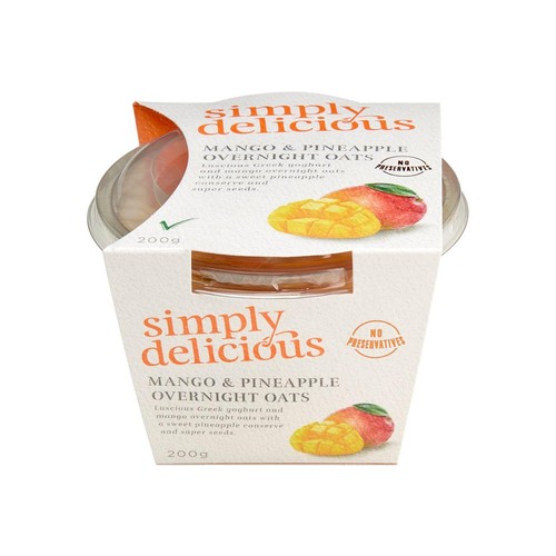 Simply Delicious Mango & Pineapple Overnight Oats