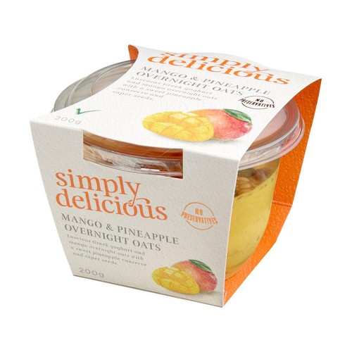 Simply Delicious Mango & Pineapple Overnight Oats thumbnail 2