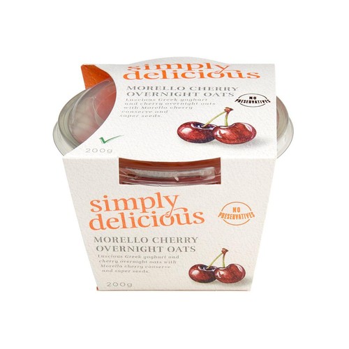 Simply Delicious Morello Cherry Overnight Oats
