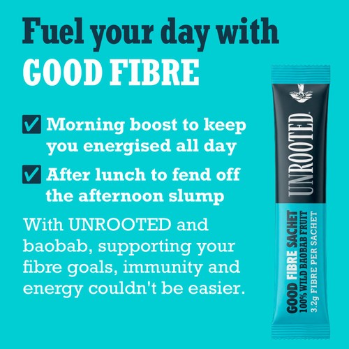 UNROOTED Good Fibre Baobab Fruit Powder Sachets thumbnail 9