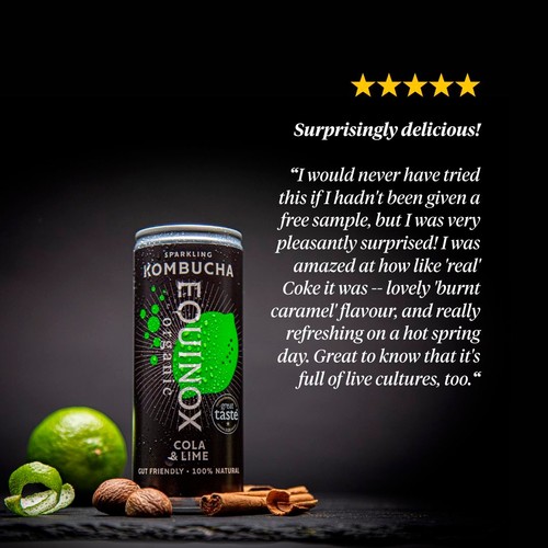 Equinox Organic Cola and Lime Kombucha thumbnail 2