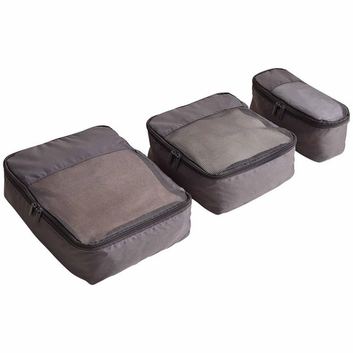 M&S 3 Pack Packing Cubes, Charcoal thumbnail 2