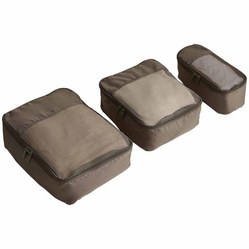 M&S 3 Pack Packing Cubes, Khaki thumbnail 2