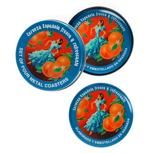 Cerveza Espanola Metal Coasters thumbnail 2