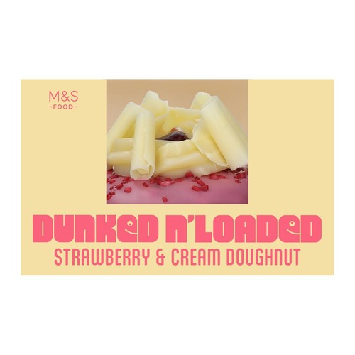M&S Dunked & Loaded Strawberry & Cream Doughnut thumbnail 3