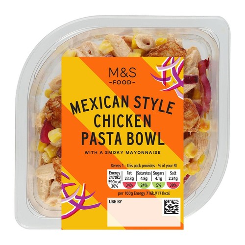 M&S Mexican Style Chicken Pasta Salad Bowl thumbnail 3