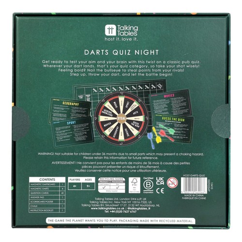 Talking Tables Darts Quiz Night Pub Game thumbnail 3