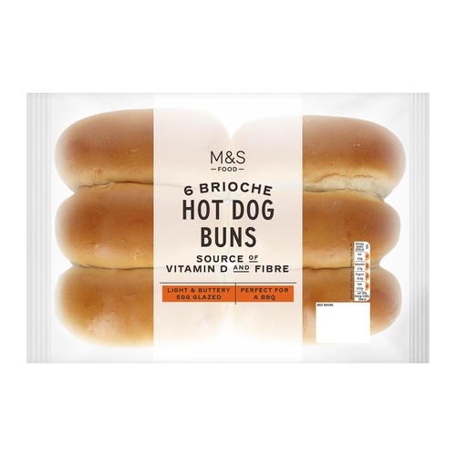 M&S 6 Brioche Hot Dog Buns thumbnail 2