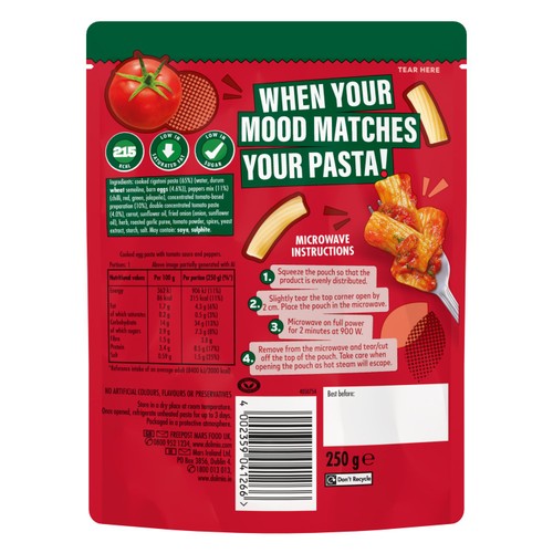 Dolmio Classics Arrabbiata Rigatoni Microwave Pasta Meal thumbnail 7