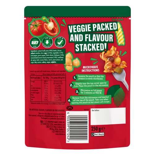 Dolmio Classics Veggie Packed Fusilli Microwave Pasta Meal thumbnail 7