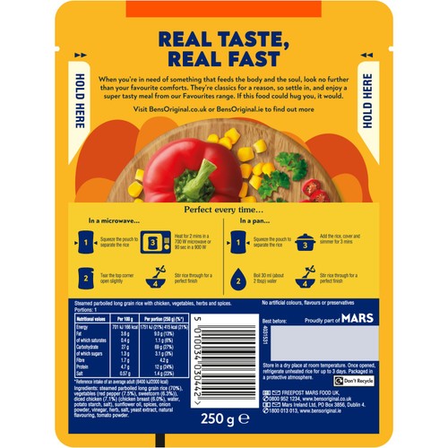 Ben's Original Favourites Peri Peri Chicken Microwave Rice Meal thumbnail 7