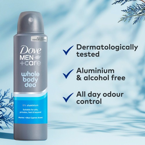 Dove Men+ 48h Whole Body Spray Marine & Blue Cypress thumbnail 3