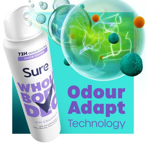 Sure Women Rio Coconut 72h Whole Body Deodorant Odour Control Spray thumbnail 2
