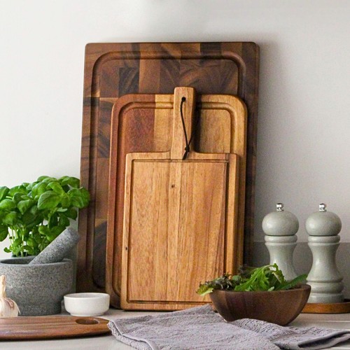 Tala Chunky Handled Board With Groove in Lacquered Acacia thumbnail 3