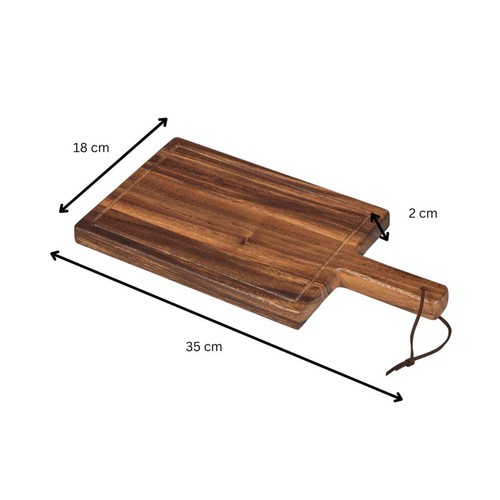 Tala Chunky Handled Board With Groove in Lacquered Acacia thumbnail 4