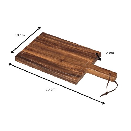 Tala Chunky Handled Board With Groove in Lacquered Acacia thumbnail 5