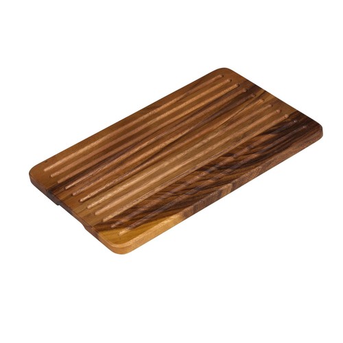 Tala Lacquered Acacia Crumb Catcher Bread Board With Grooves thumbnail 2