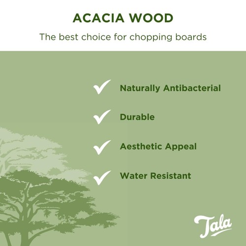 Tala Lacquered Acacia Crumb Catcher Bread Board With Grooves thumbnail 4
