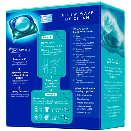 OceanSaver Plastic Free 30 Deep Clean Washing Capsules Wild Sea thumbnail 2