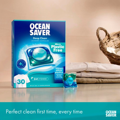 OceanSaver Plastic Free 30 Deep Clean Washing Capsules Wild Sea thumbnail 6