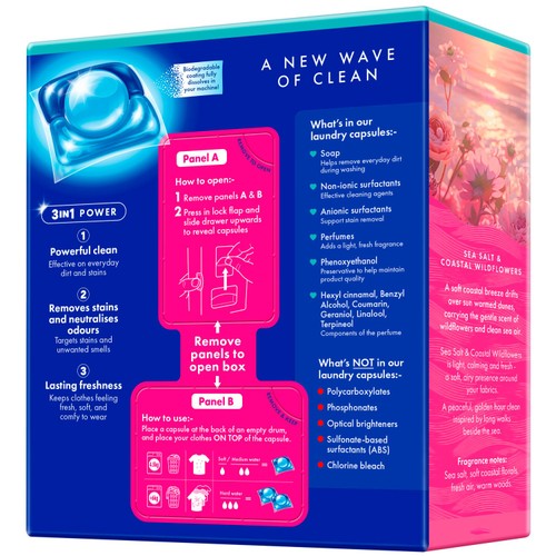 OceanSaver Plastic Free 30 Sensitive Non-Bio Washing Capsules Sea Salt thumbnail 2