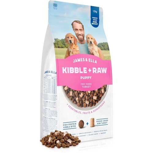James & Ella Raw+Kibble Puppy Free Range Turkey Dogfood thumbnail 2