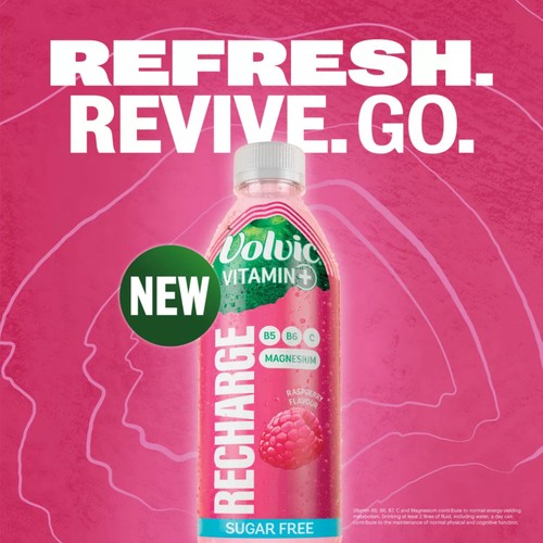 Volvic Vitamin Raspberry Recharge Vitamin Flavoured Water thumbnail 2