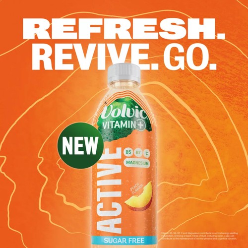 Volvic Vitamin Peach Active Vitamin Flavoured Water thumbnail 2