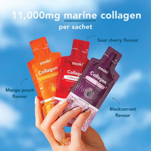 Zooki Super Strength Marine Collagen 11,000mg, Mango Peach Sachets thumbnail 8