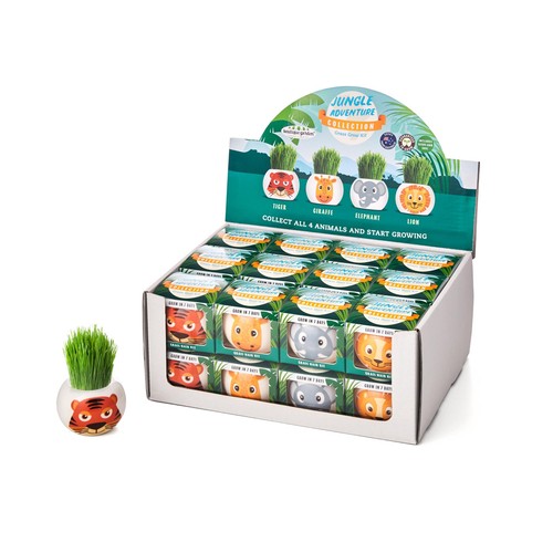 Mr Fothergills Seeds Grass Grow Kit Jungle Animals